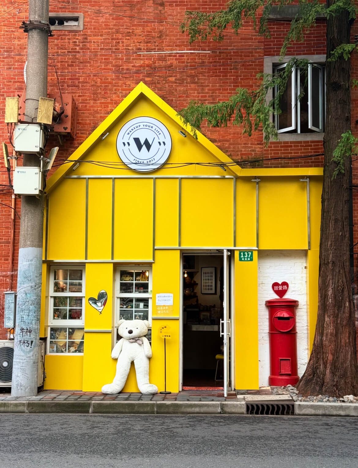 Yellow House & Love Mailbox